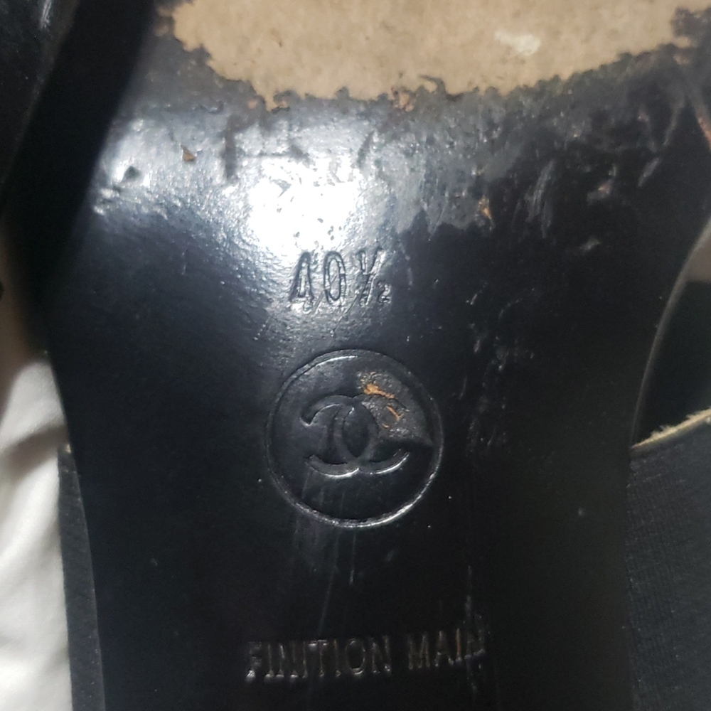 Chanel Sling Backs Size 40 1/2 - Picture 6 of 11